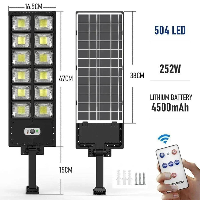 Luminária LED com Placa Solar - Parede ou Poste - Baú Shops