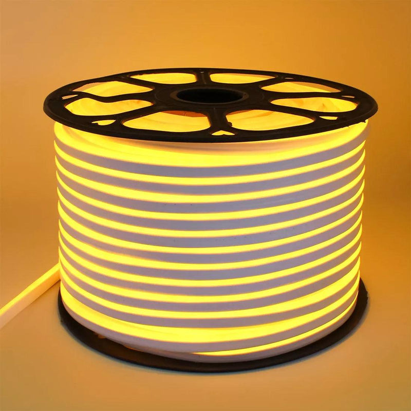 Fita Led Neon Flex Rolo 100 metros 12v Amarelo - Baú Shops