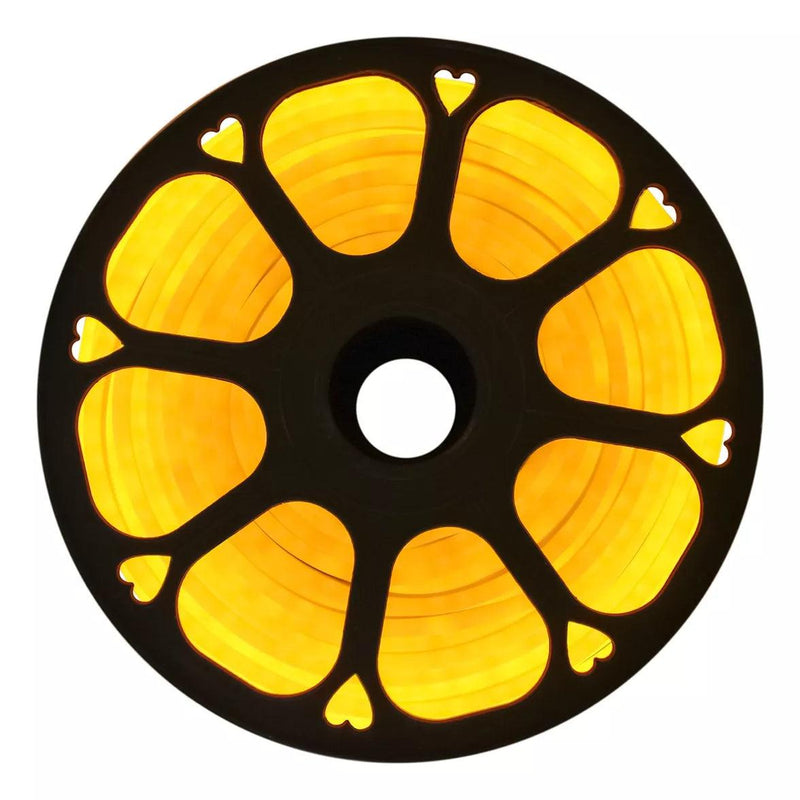 Fita Led Neon Flex Rolo 100 metros 12v Amarelo - Baú Shops