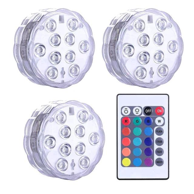 Kit Luminárias de Piscina RGB com Controle Remoto - Baú Shops