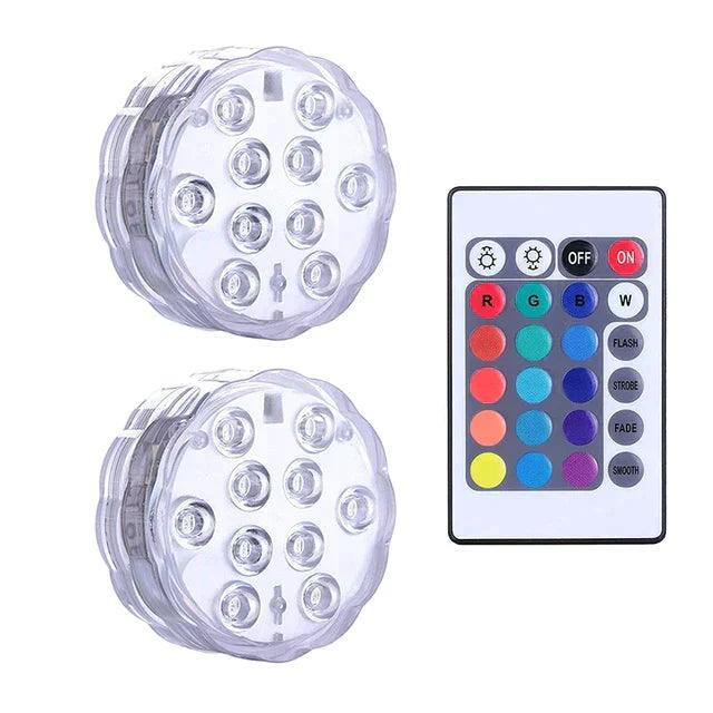 Kit Luminárias de Piscina RGB com Controle Remoto - Baú Shops