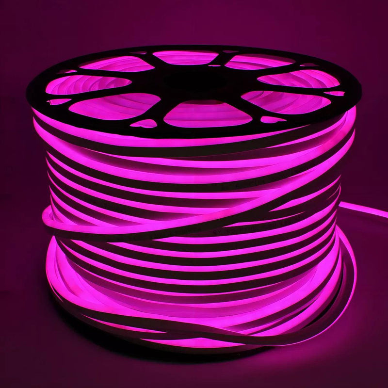 Fita Led Neon Flex Rolo 100 metros 12v Rosa - Baú Shops