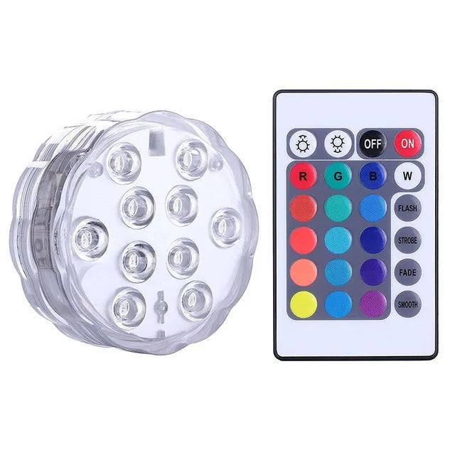 Kit Luminárias de Piscina RGB com Controle Remoto - Baú Shops