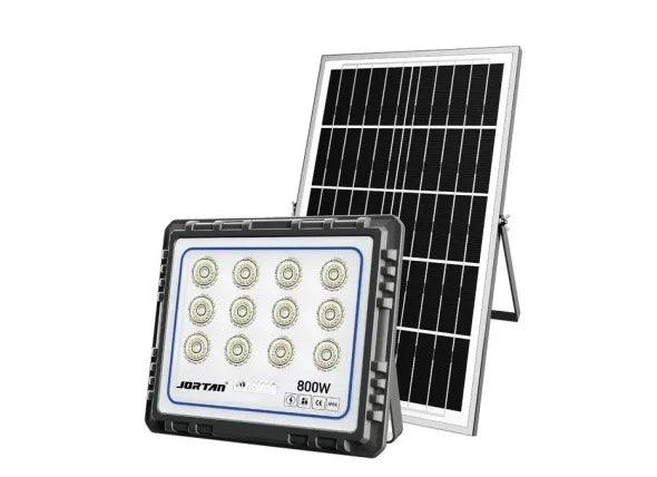 Refletor Solar LED Holofote 800W Modelo Quadra - Estacionamento - Galpão