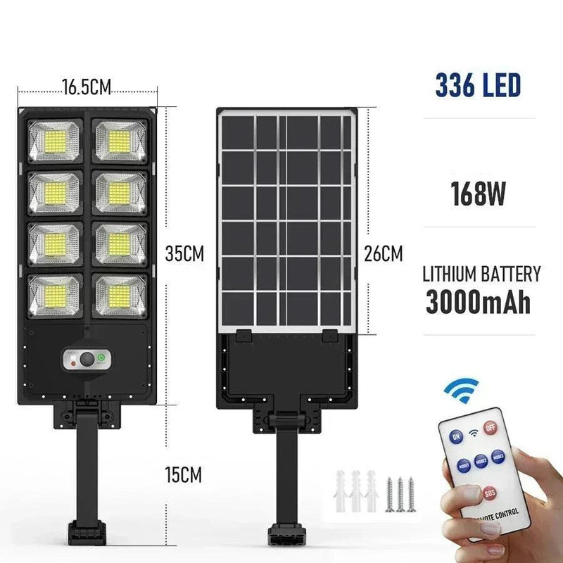 Luminária LED com Placa Solar - Parede ou Poste - Baú Shops