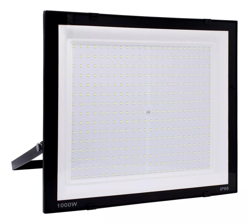 Refletor Holofote de LED 1000W Slim Branco Frio - Baú Shops