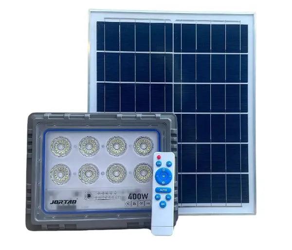 Refletor Solar LED Holofote 400w Modelo Quadra - Estacionamento - Galpão