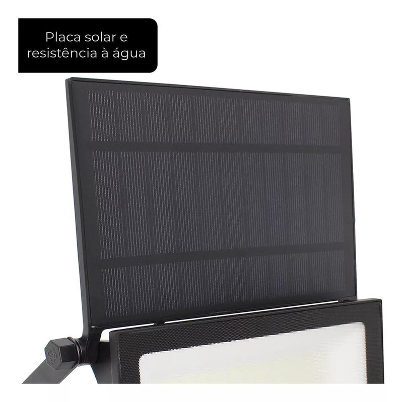 Refletor Solar Led 300w Placa Prova Dágua Sensor Ajustável