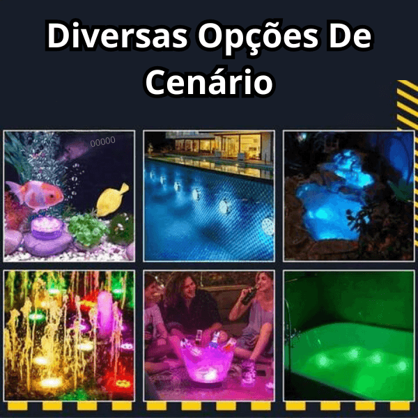 Kit Luminárias de Piscina RGB com Controle Remoto - Baú Shops